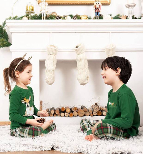 Zonda Pijama pentru copii Italian Fashion - verde/print