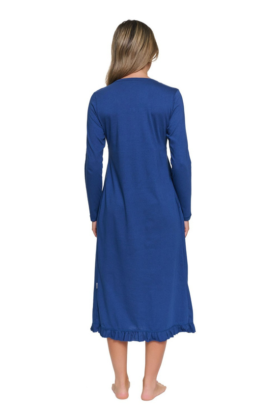 Cămașă de noapte Doctor Nap 7318 100% bumbac pentru alăptare și sarcină - indigo