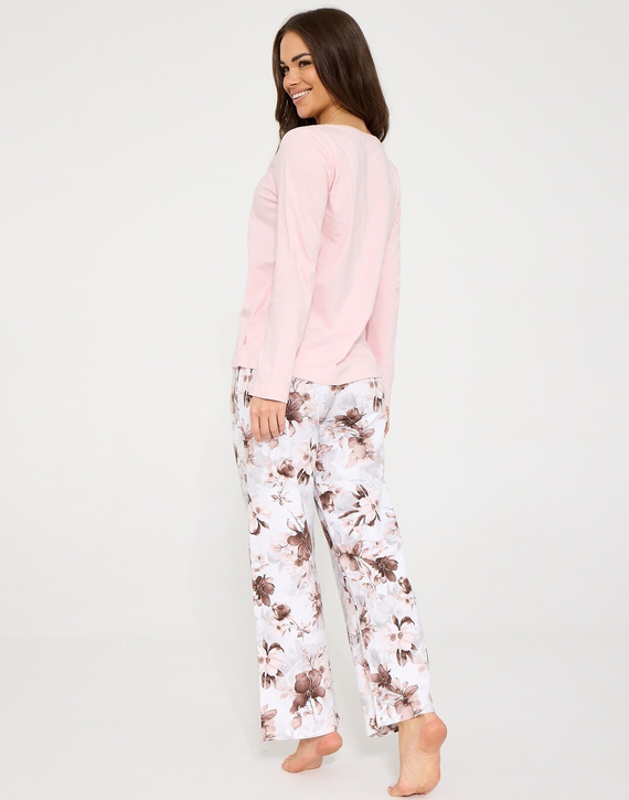 Cornette Your Day 1111/500 Pijamale damă lungi 100% bumbac roz