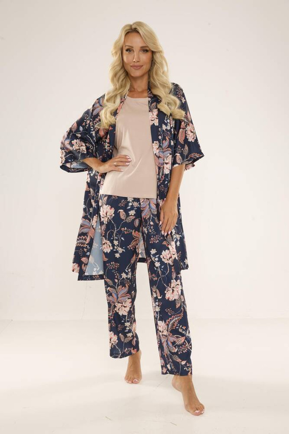 722 Lurdes Pijama de damă De Lafense - albastru marin