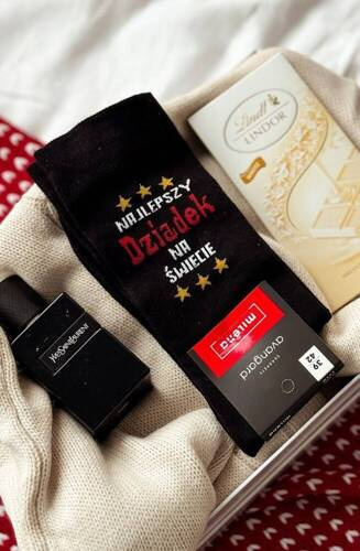 0125-102 Șosete pentru bărbați Best Grandpa Milena - negri