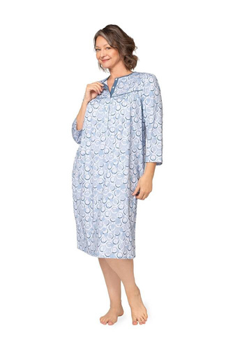 204 Cămașă de noapte cu fermoar Bogna II Martel - albastru 26