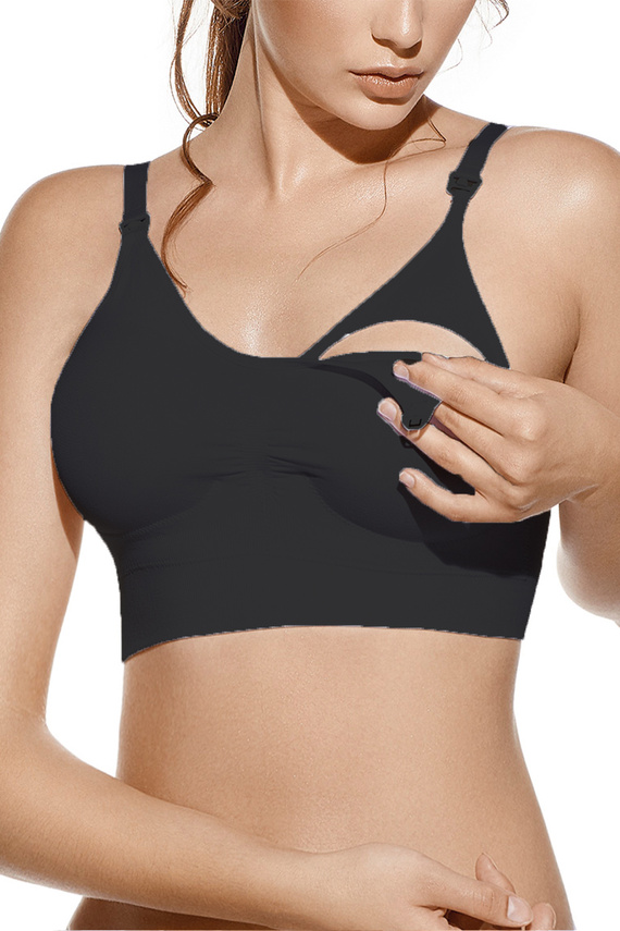 Sutien de alăptare Jana Selene, negru – fără armătură, respirabil