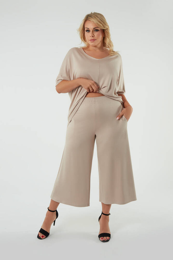 Soler Bluză cu mânecă scurtă Italian Fashion - bej 