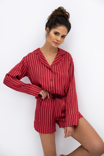 Pijamale Vivienne Sensis pentru femei - Vâscoză, cu fermoar, cu dungi