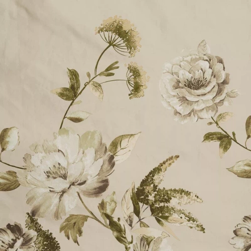 Spring 38 Flowers lenjerie de pat satin Euro perdele bej