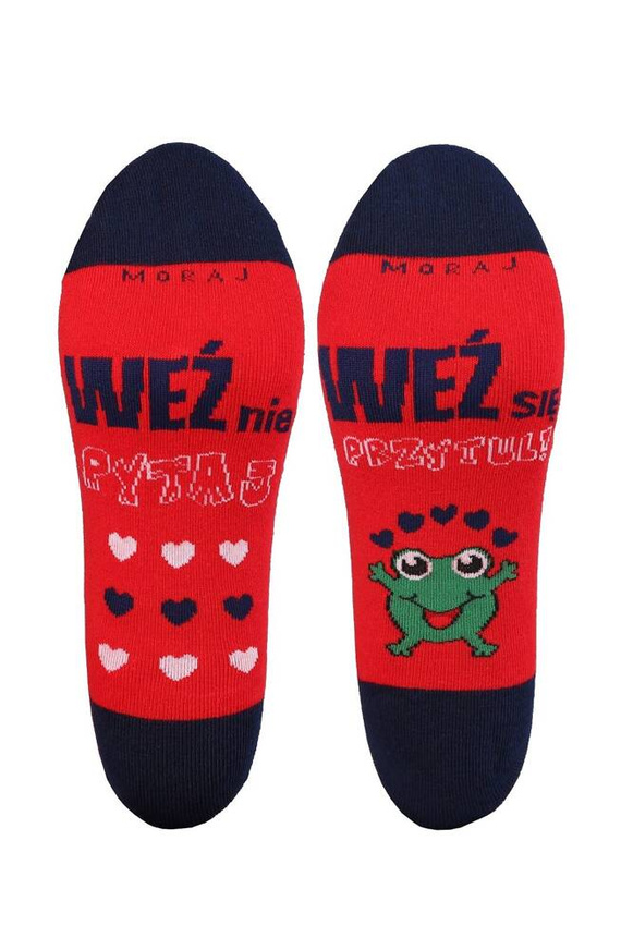 CSL200-904 Botine damă/bărbați inscripții Moraj - roșu 03