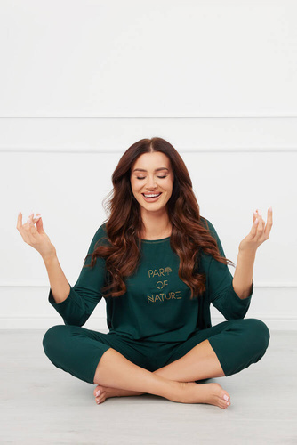 Natura Ladies 3/4 pijamale Italian Fashion - verde 