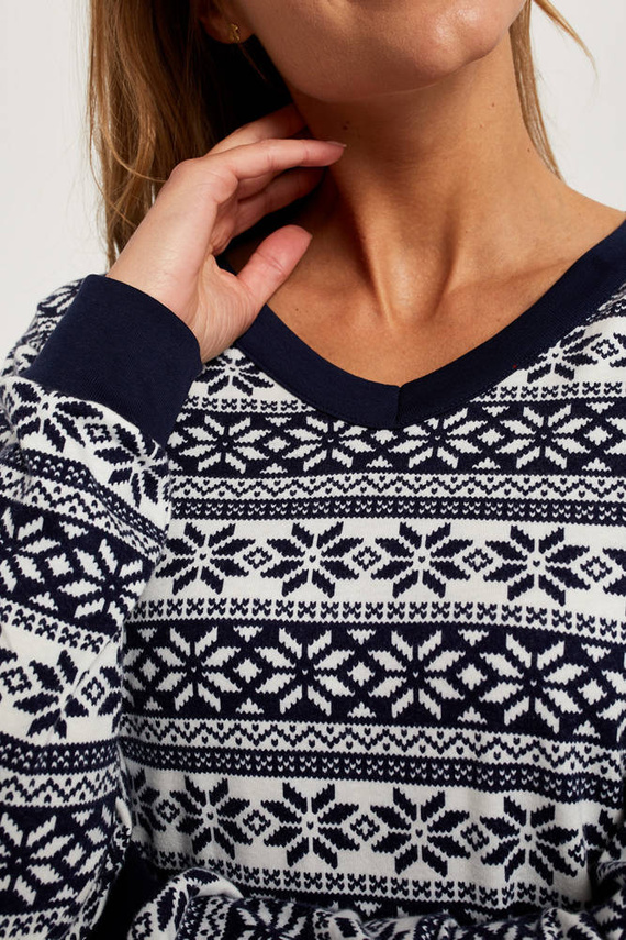 Alaska Pijama de damă cu mânecă lungă, pantaloni lungi Italian Fashion - print/verde