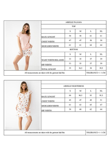 Pijama damă Sensis Arielle din bambus și bumbac, mânecă scurtă, șorturi