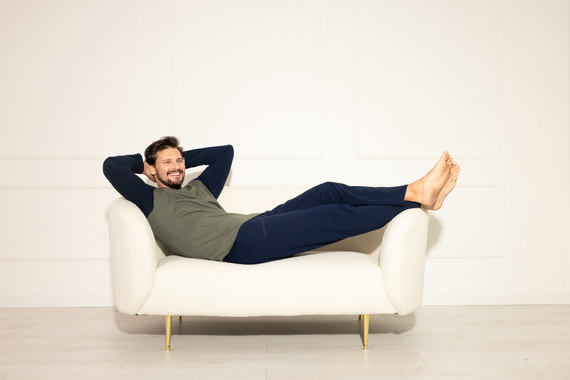 Alexander Pijama pentru bărbați Italian Fashion olive - bumbac, lung. mâneci și pantaloni