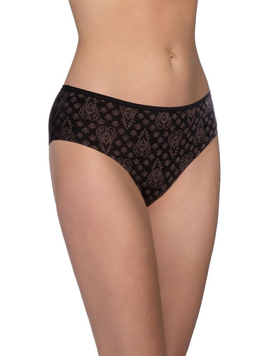 Lama LC-1607 BI Chiloți damă bumbac bikini negri mocca, set 2 buc.