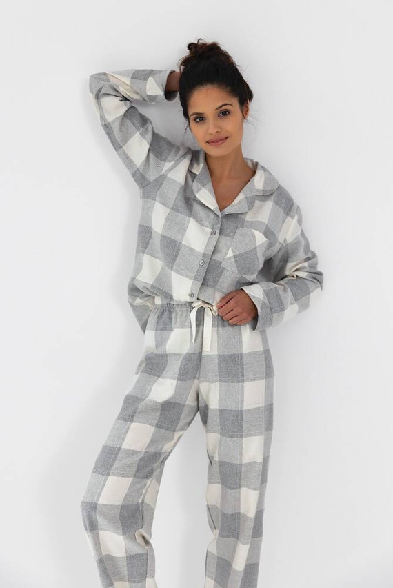 Sensis Evie Pijama pentru femei - gri-crem