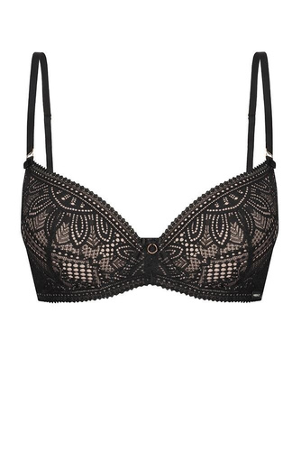 Sutien push-up Desire Mefemi - negru și bej