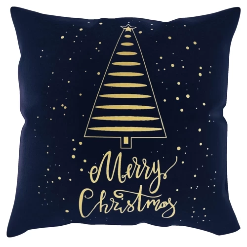 Fata de perna Tree Merry Christmas Craciun De la Needle and Thread, bleumarin