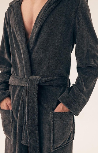 Halat de baie cu glugă pentru bărbați 43012 Mild Henderson – Călduros și moale