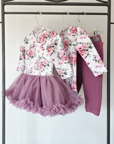 Pantaloni scurți fete Bambarillo Piwonie roz cu dungi și fundiță