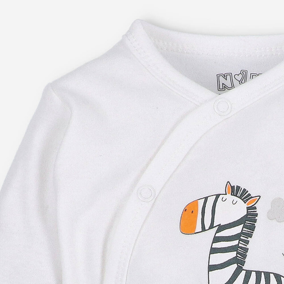 ABN-5322/ECR Body plic din bumbac organic ecru Zebra Nini