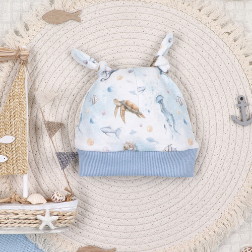 ABN-5460 Căciulă pentru bebeluși Sea Of Joy Nini – bumbac organic, moale și aerisit