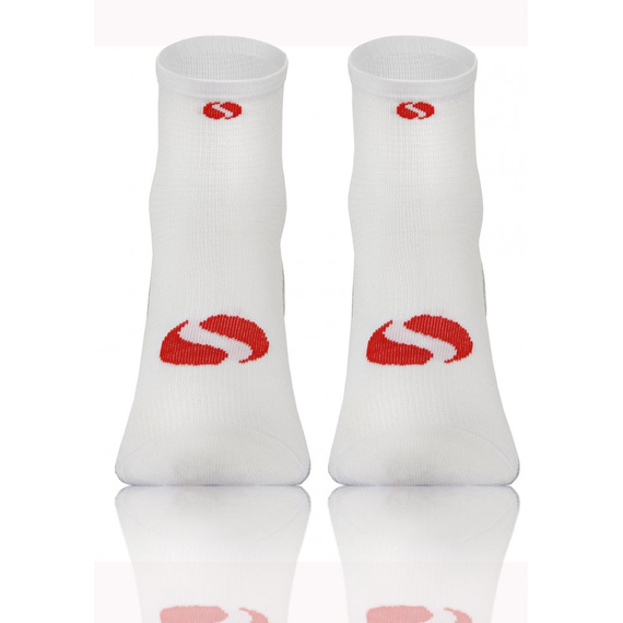 SKB01 Sport Socks Sosete sport universale Sesto Senso alb-rosu