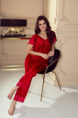 631 Milagros Pijama de damă Forex - roșu