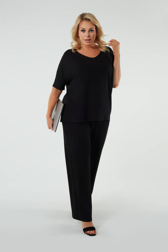 Soler Bluză cu mânecă scurtă Italian Fashion - negru 