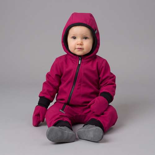 229071 Mănuși copii Nicol Softshell impermeabile cu polar - bordo
