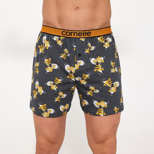 Cornette 881/04 Classic Boxer Bărbați 100% Bumbac Grafit cu Print Osy