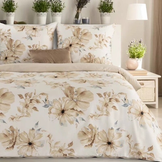 Eurofirany SPRING 90 lenjerie pat 100% bumbac satinat Oeko-Tex