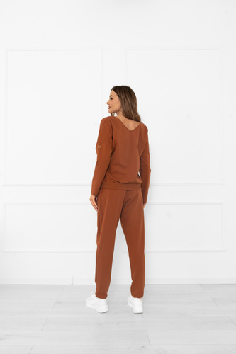 Karina Set trening pentru femei Modă italiană terracotta-cotton, confortabil
