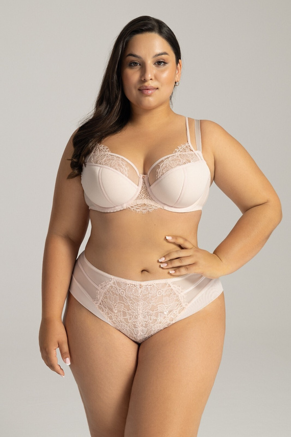 2164/B Ava Powder Brazilian Briefs – Chiloți brazilieni din dantelă și tul pentru femei