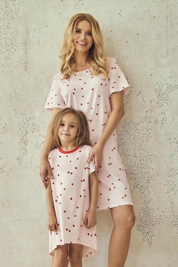 Cămașă de noapte fetițe Maia 3546 Taro – bumbac, mânecă scurtă, model