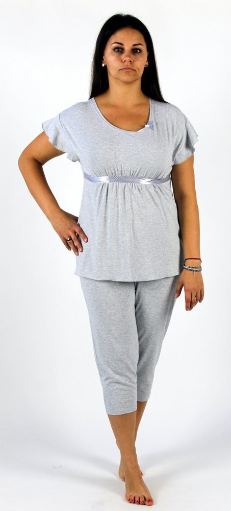 448 Julie Pijama 3/4 pentru femei - melange deschis