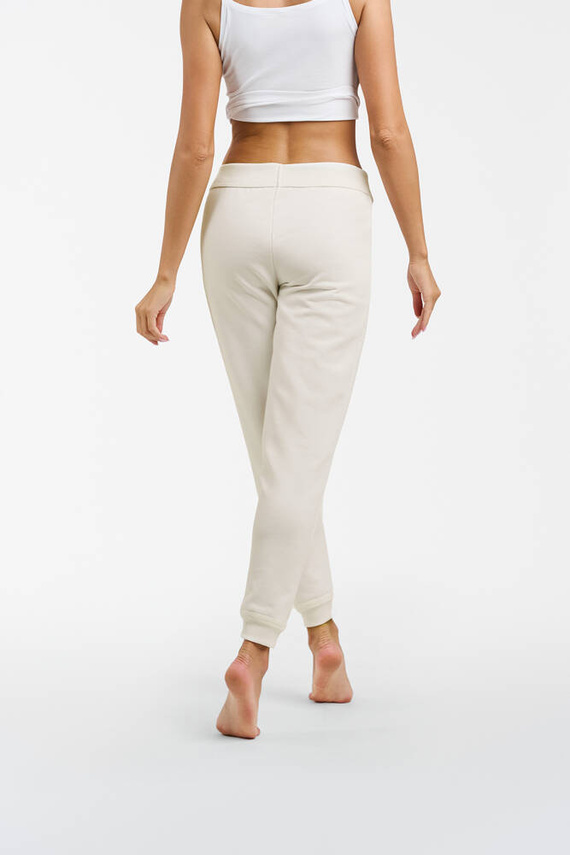 Roma Pantaloni de trening pentru femei Italian Fashion - ecru