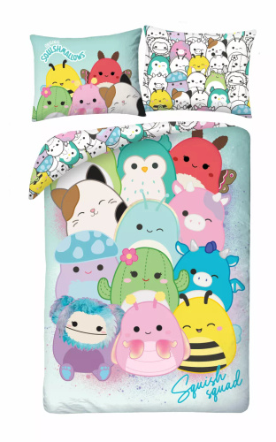 Lenjerie de pat Halantex Squishmallows 140x200 colorată cu față de pernă 70x90