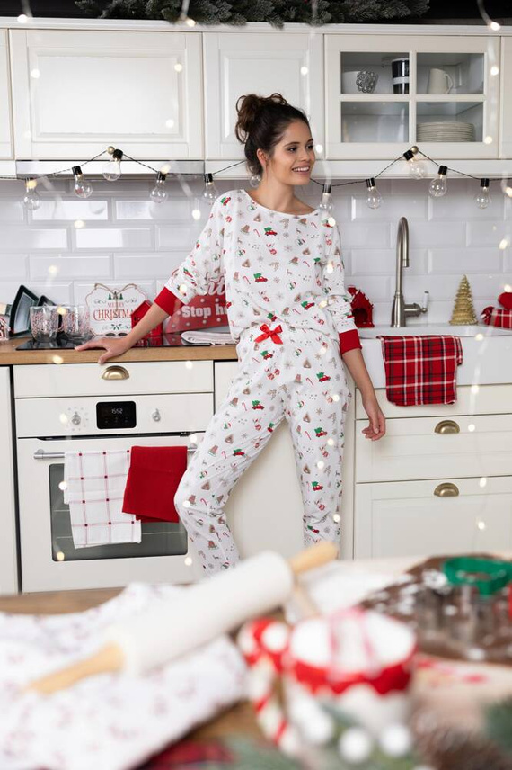 Pijama pentru femei Samantha Sensis -ecru