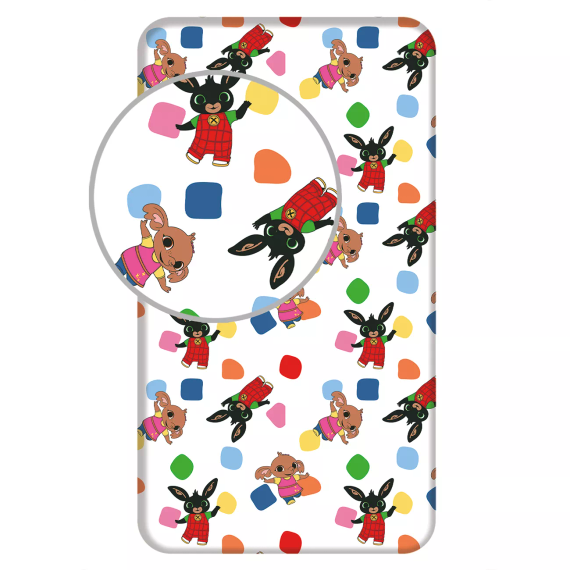 Cearșaf cu elastic 90x200 Bing Iepurașul bumbac Jerry Fabrics