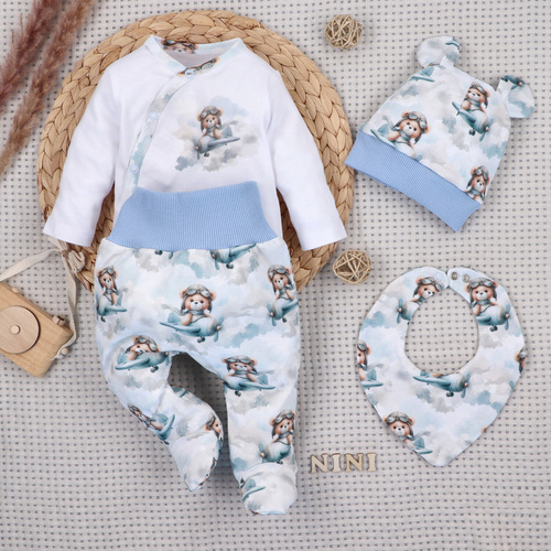 NINI ABK-0058/PIL set pentru bebeluși 4 piese Baby Bear Pilot