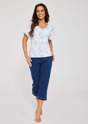 Pijama damă Cornette Gianna 876/346 bumbac cu imprimeu floral