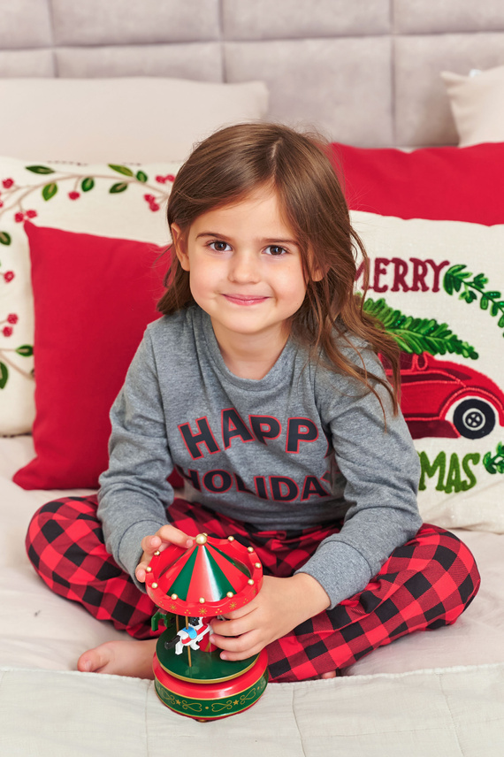 7345 Gri închis Doctor Nap pijamale copii - 100% bumbac