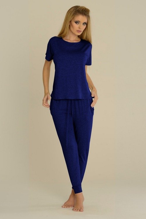 524 Paula Pijama de damă De Lafense - albastru marin