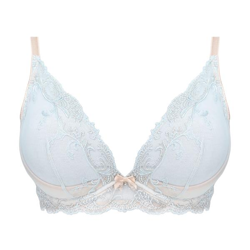 Francesca Unikat Soft Bra – dantela moale, bej si albastra, eleganta