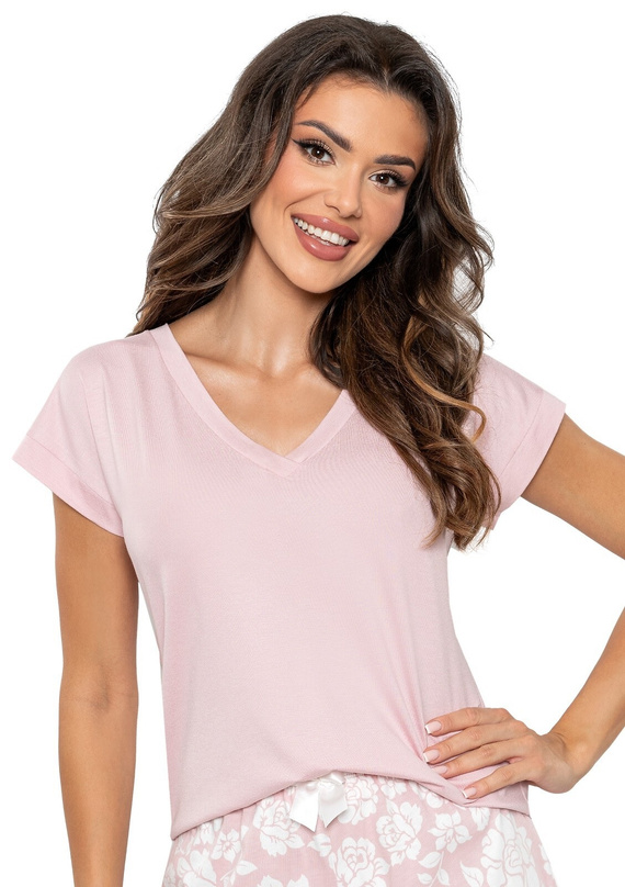 Pijamale dama Rosalia Short Donna - roz