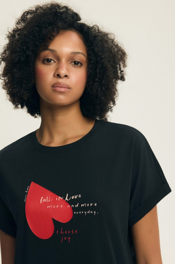 Cămașă de noapte Elain 44496 Henderson – 100% bumbac, inimioare