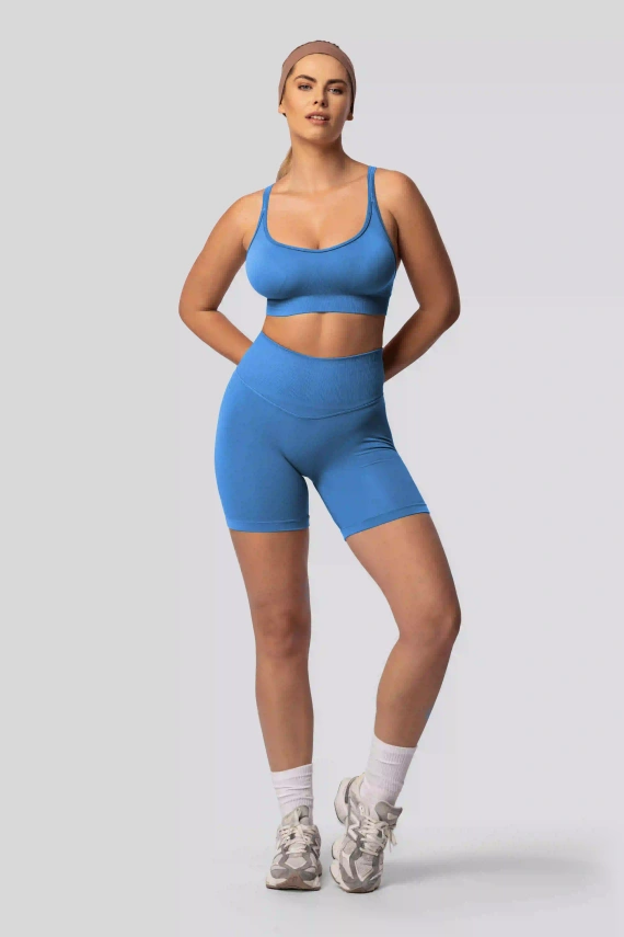 Spaio PUSH-UP PRO colanți scurți modelatori fără cusături talie înaltă fitness ice blue