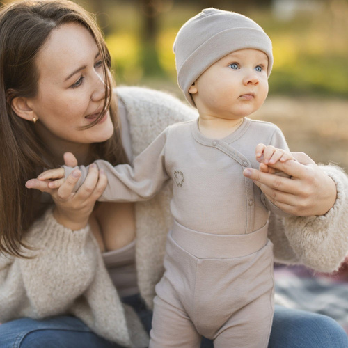 Body Merino din lana merinos Eevi - bej