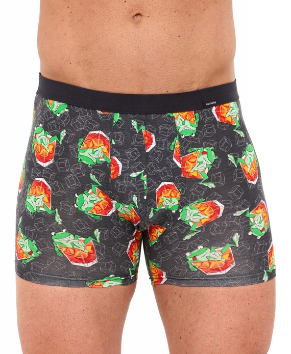 946/05 Boxer bărbați Cornette - bumbac, bleumarin, verde, cu model