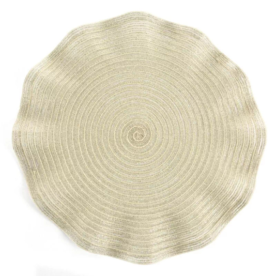 Suport farfurie Eurofirany elegant suport decorativ pentru masă June champagne beige