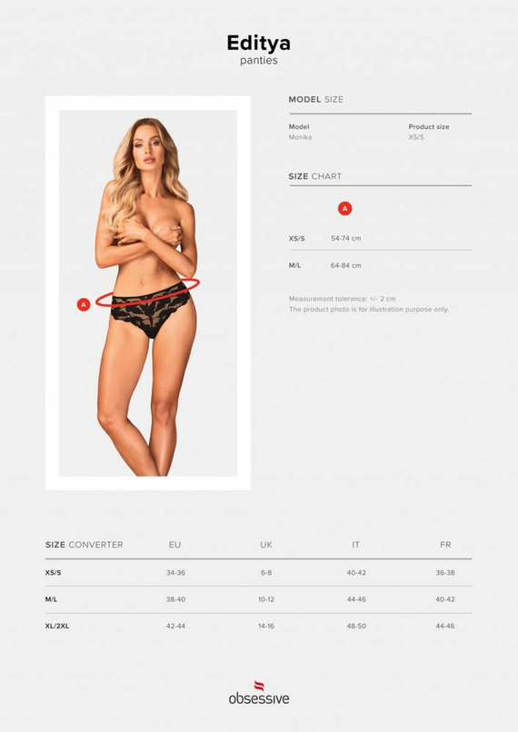 Editya Panties figi damskie Obsessive czarny