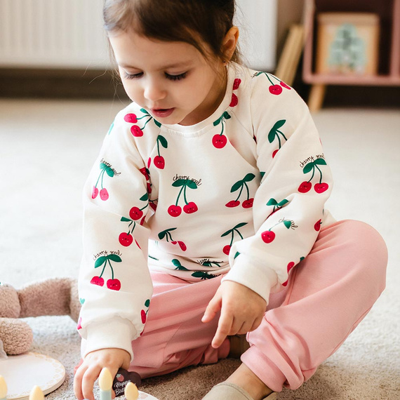 Bluză copii Eevi Cherry bumbac moale confort zilnic